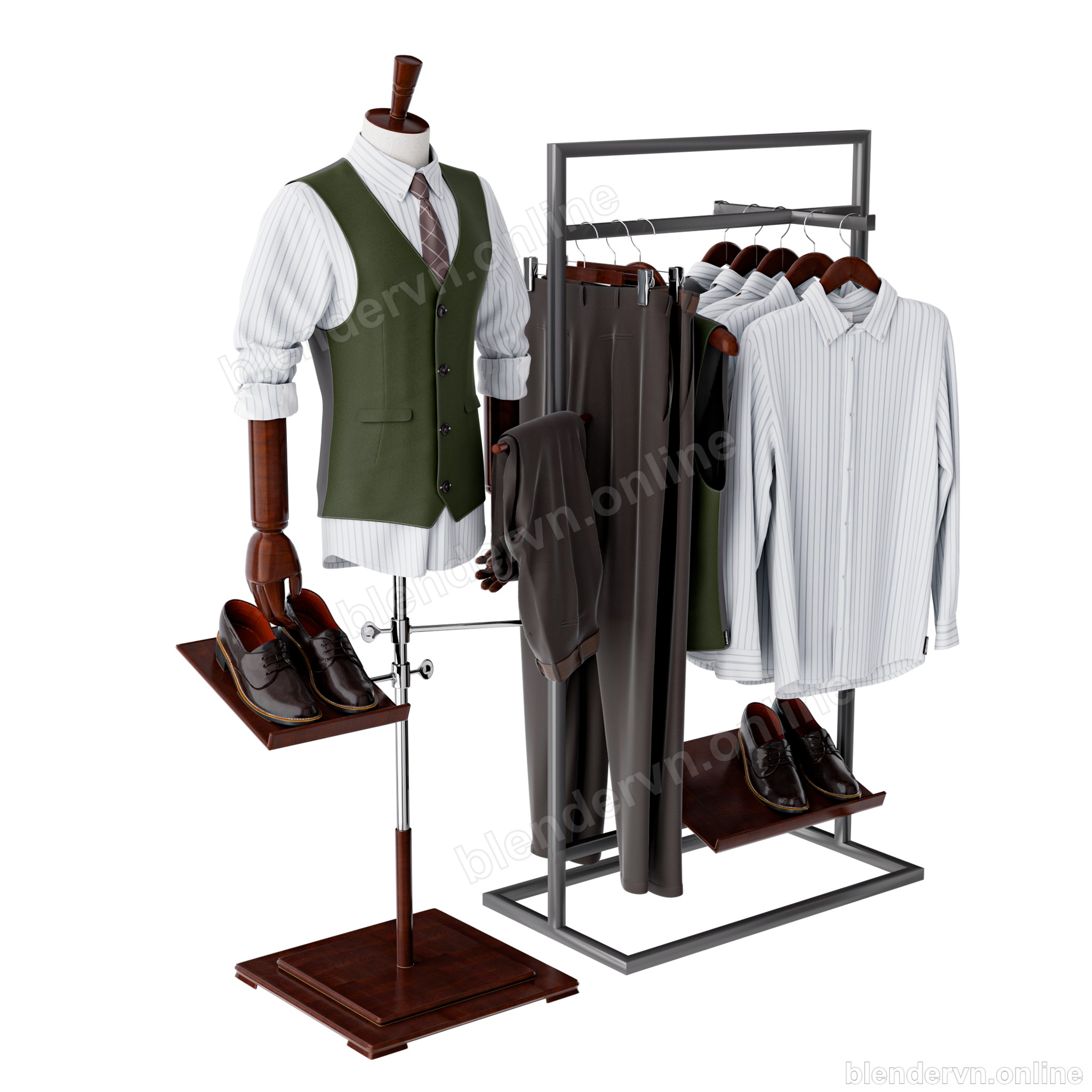 Modern Clothing Display Rack